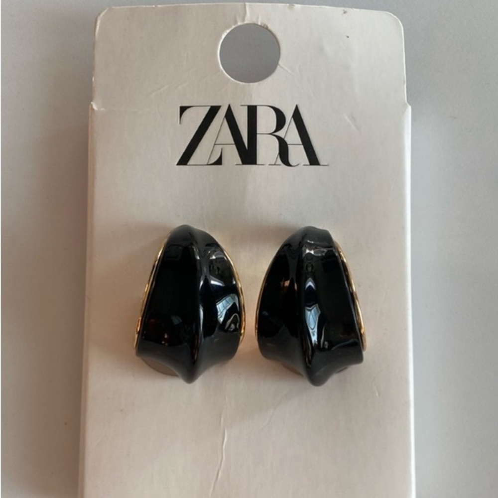 NWT Zara Resin Hoop Earrings - Picture 10 of 12